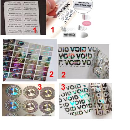 Gjob  98 Adet 1x2 cm Gümüş Hologramlı Garanti Etiketi Ayrı Seri Numaralı